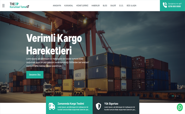 WordPress Kurumsal Tema 7